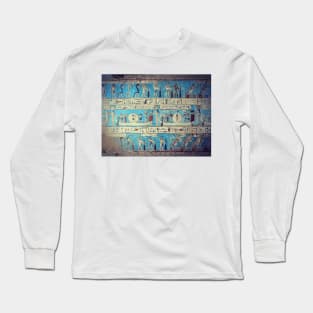 Egyptian goddess and gods, hieroglyphics, ancient fresco Long Sleeve T-Shirt